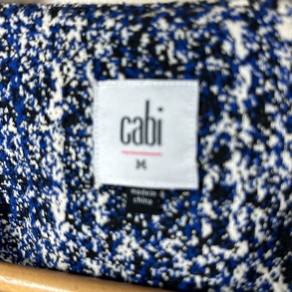 Cabi Woman's 21 Club Jacket and Skirt Set Hounds Tooth Black White Blue - Picture 6 of 14